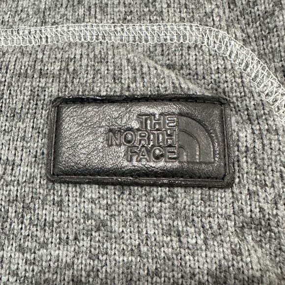 The North Face Contrast Stitch Fleece Hoodie Full Zip Gray Medium - Picture 3 of 7